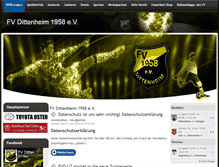 Tablet Screenshot of fv-dittenheim.de
